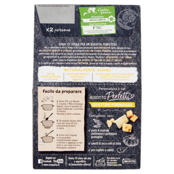 Gallo Risotto Perfetto Quattro Formaggi 175 g