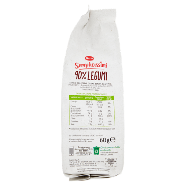 Doria Semplicissimi Legumi e Riso con Ceci, Lenticchie e Piselli 60 g