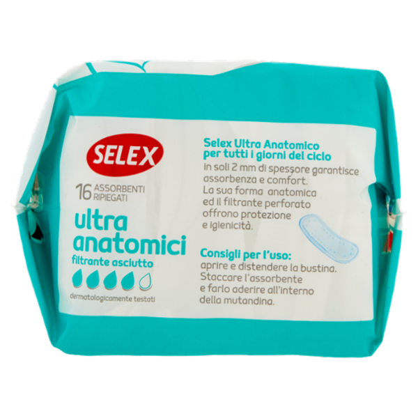 Selex Assorbenti Ultra Sottili Anatomici in Bustine Singole 16 pezzi