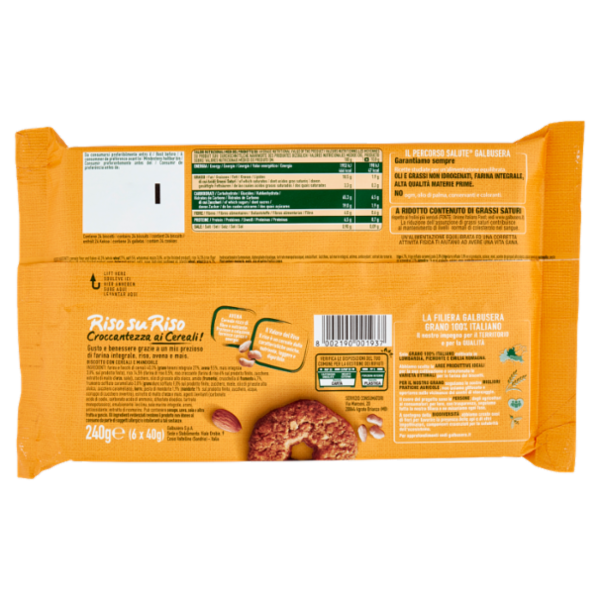 Galbusera RisosuRiso Croccantezza ai Cereali! 6 x 40 g
