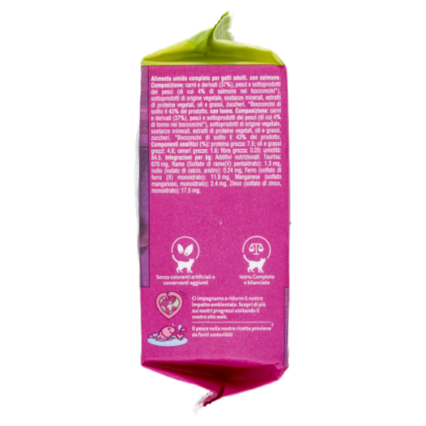 Whiskas Pranzetti Cibo Umido Gatto con Salmone e Tonno in Salsa 6 x 50 g