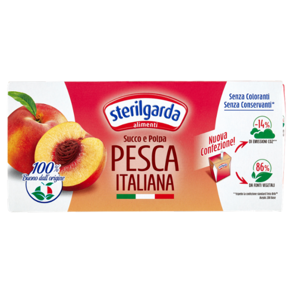 sterilgarda Succo e Polpa Pesca Italiana 3 x 200 ml