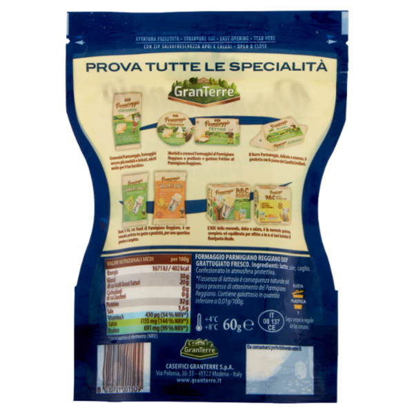 Parmareggio Parmigiano Reggiano Grattugiato Fresco 60 g