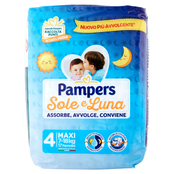 Pampers Sole e Luna 4 Maxi 17 pz