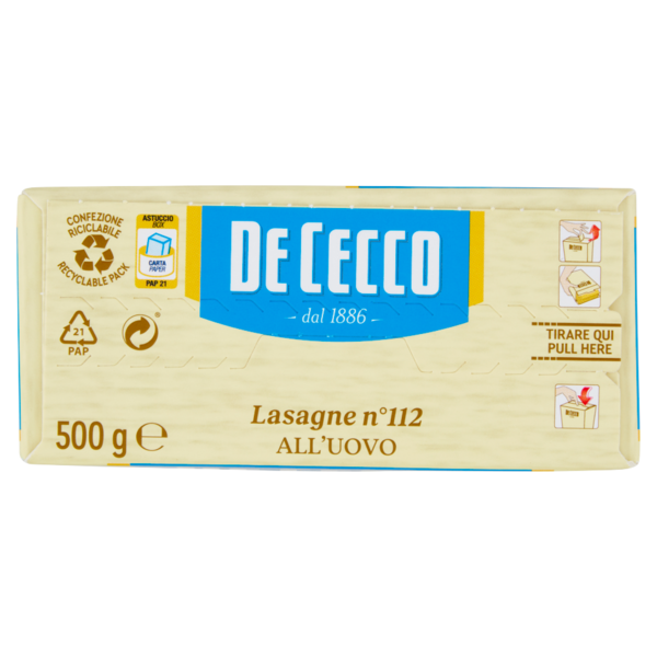 De Cecco Lasagne n°112 all'Uovo 500 g