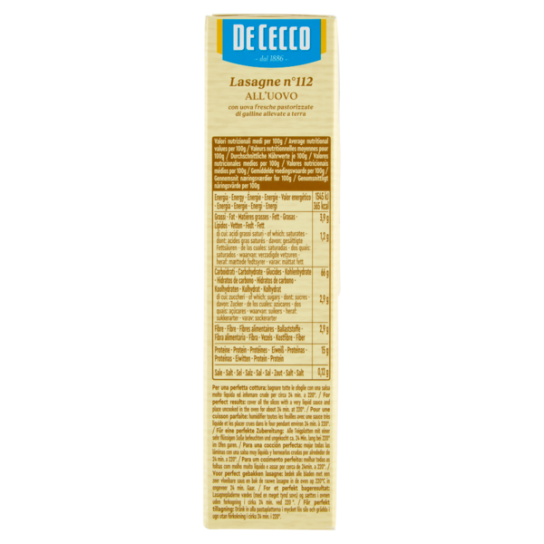 De Cecco Lasagne n°112 all'Uovo 500 g