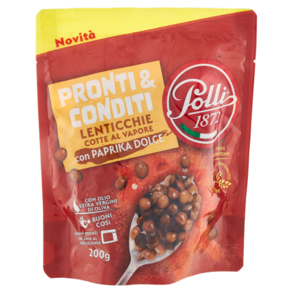 Polli Pronti & Conditi Lenticchie Cotte al Vapore con Paprika Dolce 200 g
