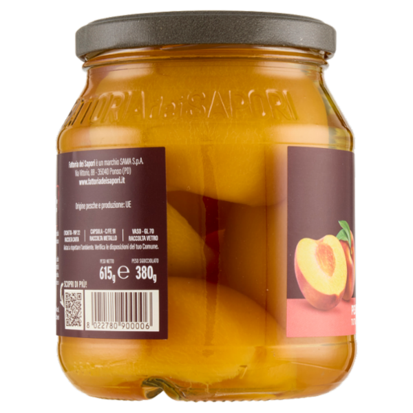 Fattoria dei Sapori Pesche Italiane allo Sciroppo 615 g