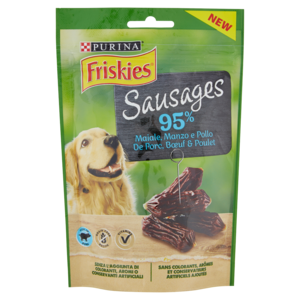 PURINA FRISKIES Sausages Snack Cane Ricco In Maiale Busta 70g