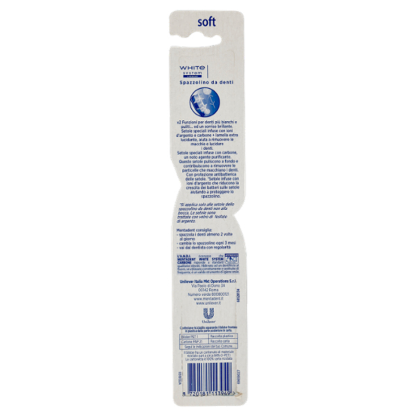 Mentadent White System Carbone soft