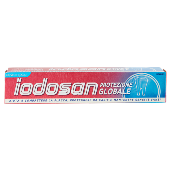Iodosan Protezione Globale dentifricio con fluoro gengive sane combatte placca e carie 75 ml