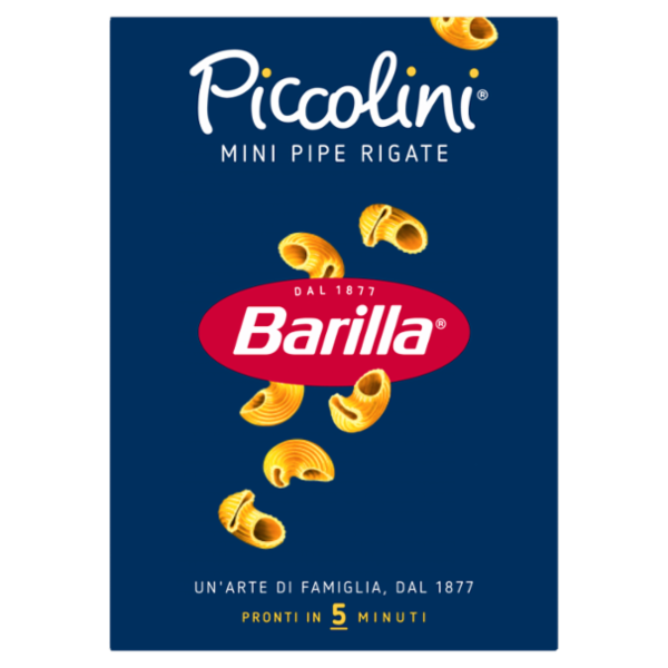 Barilla Pasta Piccolini Mini Pipe Rigate 100% grano italiano 500 g
