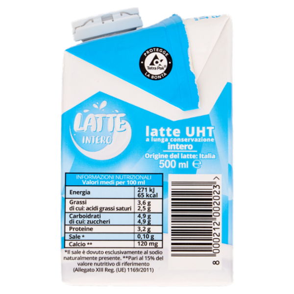 lattebusche Latte Intero a Lunga Conservazione 500 ml