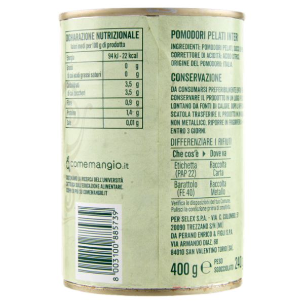 Selex Pomodori Pelati 400 g