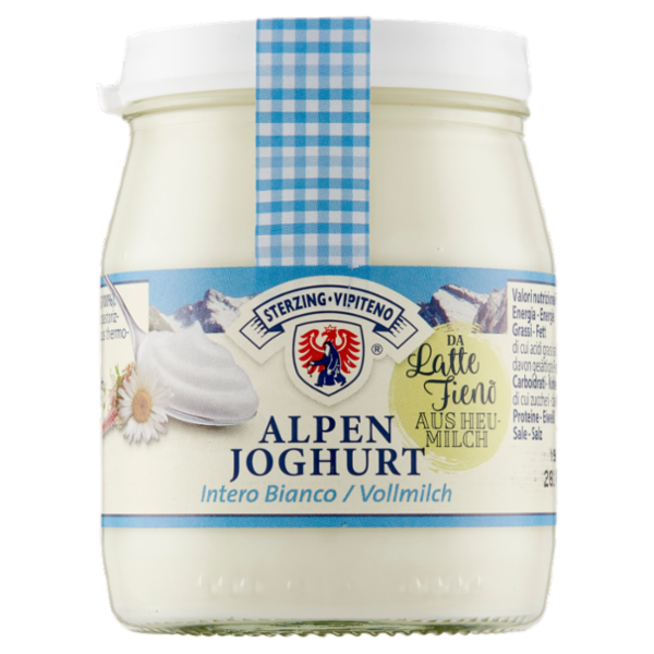 Sterzing Vipiteno Alpenjoghurt Intero Bianco da Latte Fieno 150 g