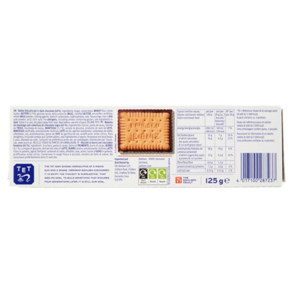 Bahlsen Choco Leibniz Dark Chocolate 125 g