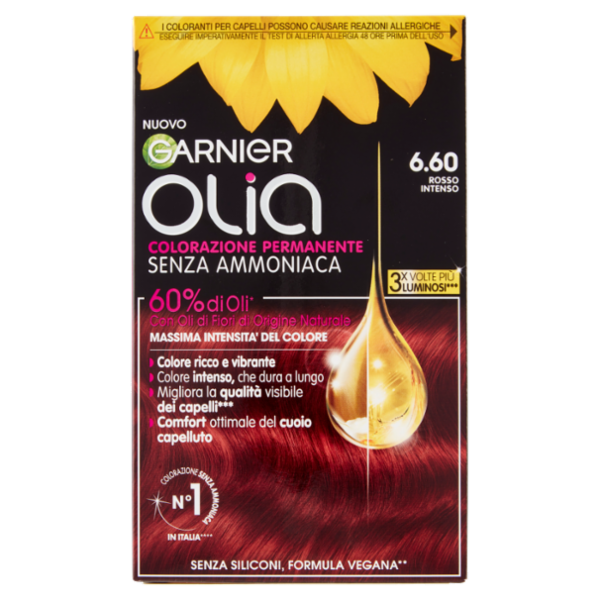 Garnier Olia Tinta Capelli, Senza Ammoniaca, Intense red 660