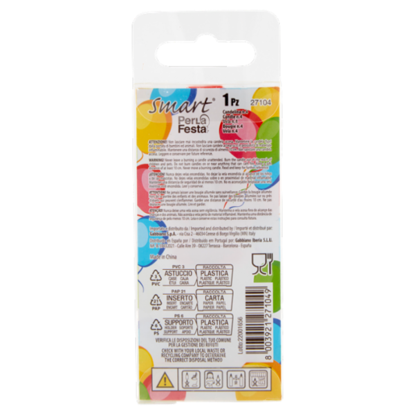 Smart PerLa Festa Candelina Numerale 4 1 pz