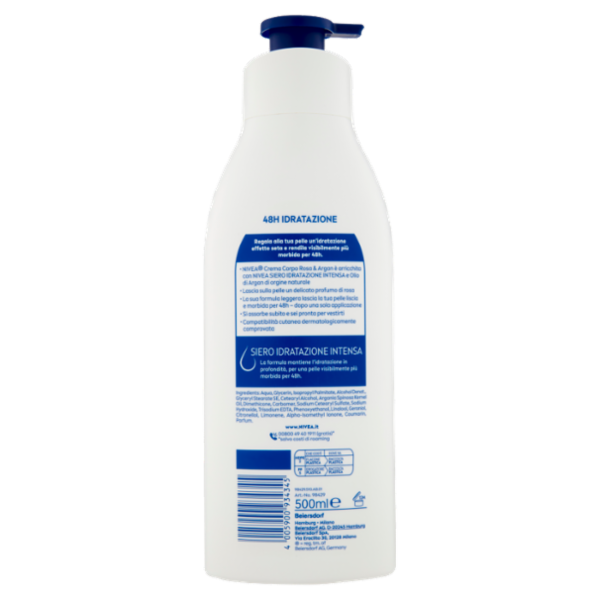 Nivea Crema Corpo Rosa & Argan Pelle Normale o Secca 500 ml