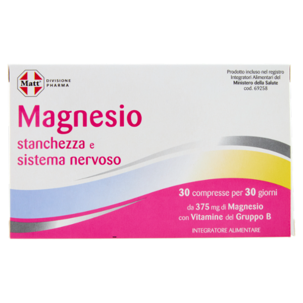 Matt Divisione Pharma Magnesio stanchezza e sistema nervoso 30 compresse 30 g