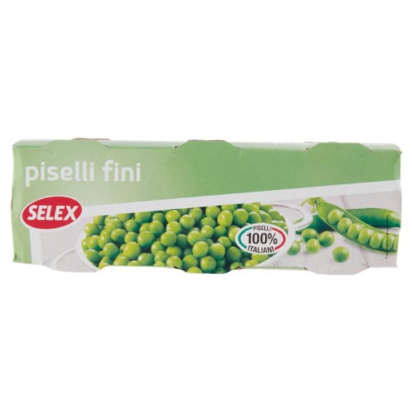 Selex Piselli Fini Cotti a Vapore 3x200 g