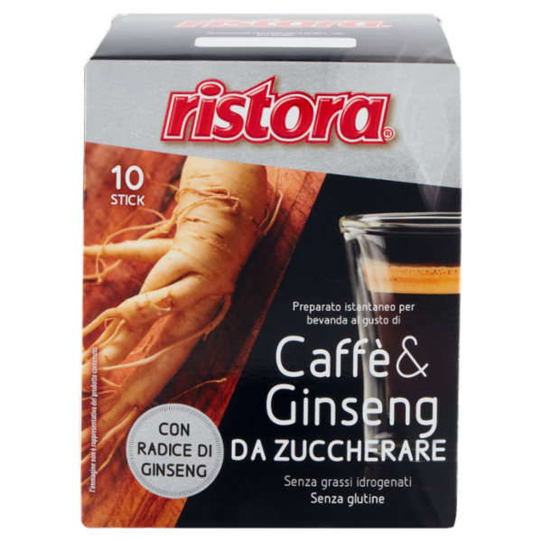 ristora Preparato istantaneo per bevanda al gusto di Caffè & Ginseng da Zuccherare 10 x 7 g