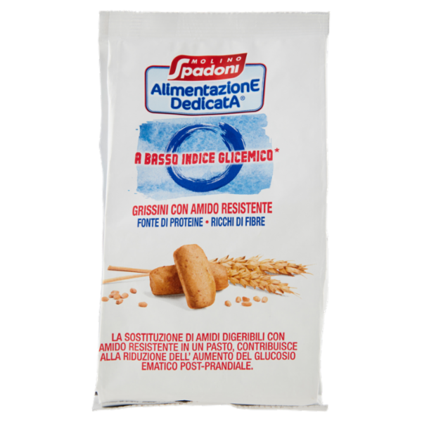 Molino Spadoni AlimentazionE DedicatA a Basso Indice Glicemico* Grissini con Amido Resistente 150 g