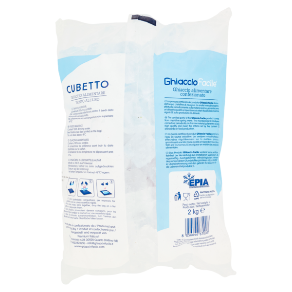 Ghiaccio Facile - ghiaccio alimentare a cubetti - 2kg