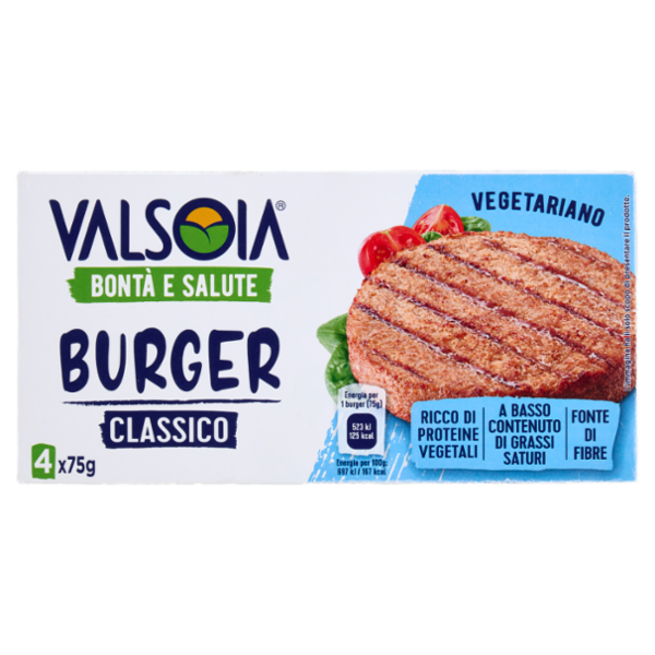 Valsoia Bontà e Salute Burger vegetariani 4 Burger Surgelati 300 g