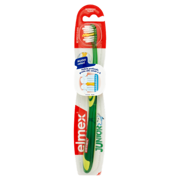 elmex spazzolino Junior, bimbi, bambini, 6-12 anni, morbido