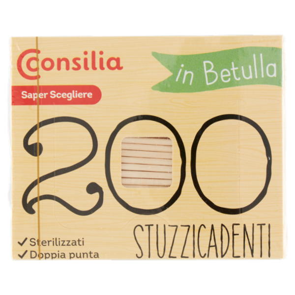 Consilia Saper Scegliere Stuzzicadenti in Betulla 200 pz