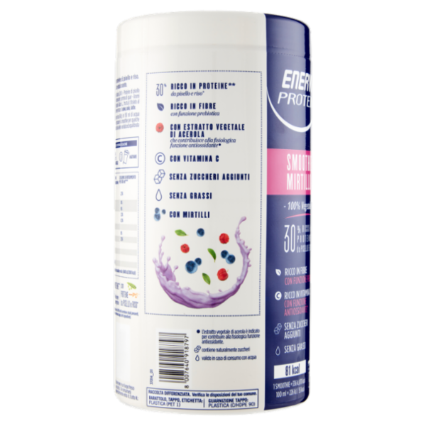Enervit Protein 100% Vegetale Protein Smoothie Mirtillo 13 Smoothie 520 g