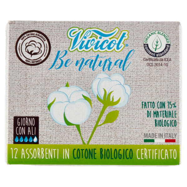 Vivicot Be natural Giorno con Ali 12 pz