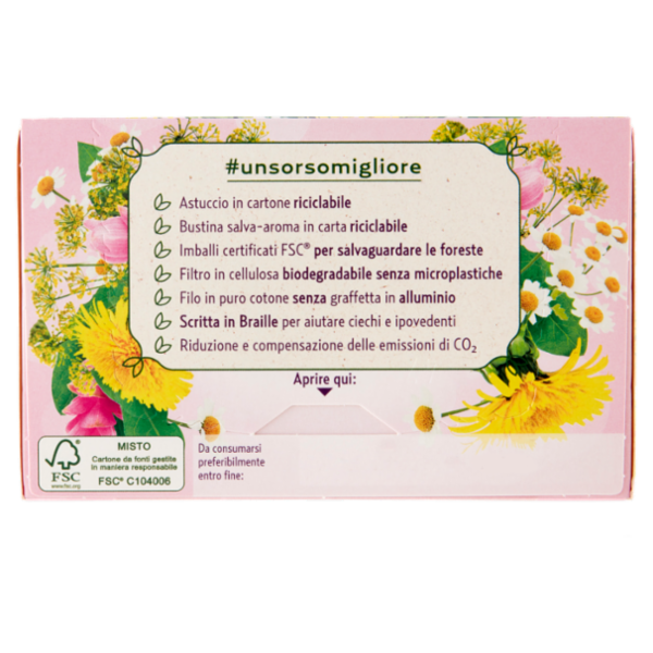 Pompadour Le Tisane Plus Depurativa con Tarassaco e Curcuma 18 x 2,2 g