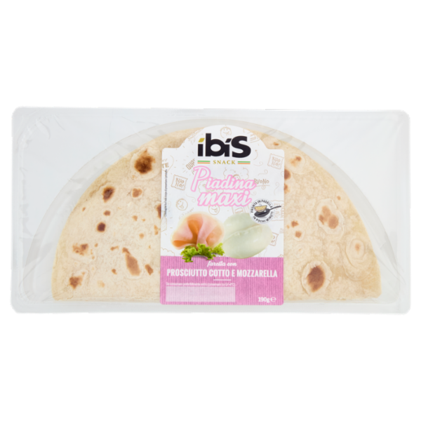 ibis Piadina maxi prosciutto cotto e mozzarella 190 g