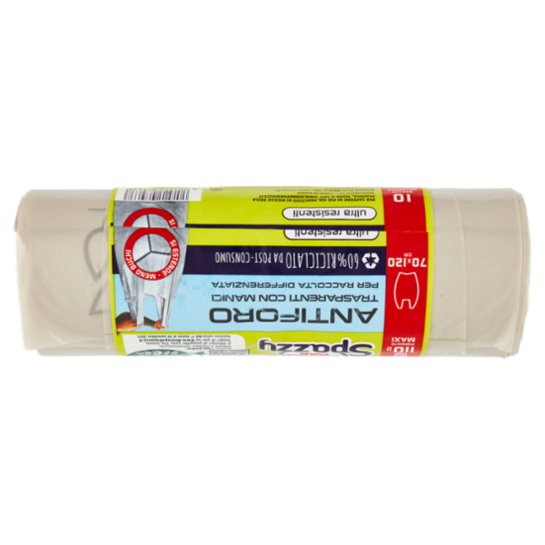 Domopak Spazzy Antiforo Trasparenti con Manici 110lt 70x120cm 10 pz