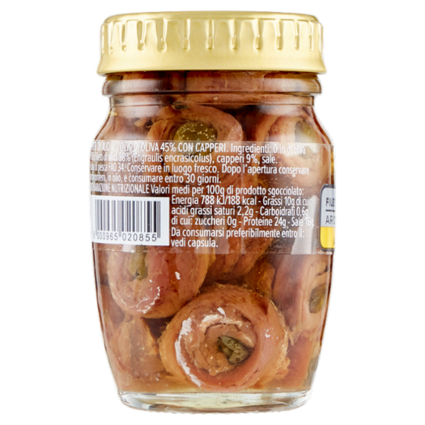 Consilia Filetti di Alici all'Olio di Oliva con Capperi 90 g