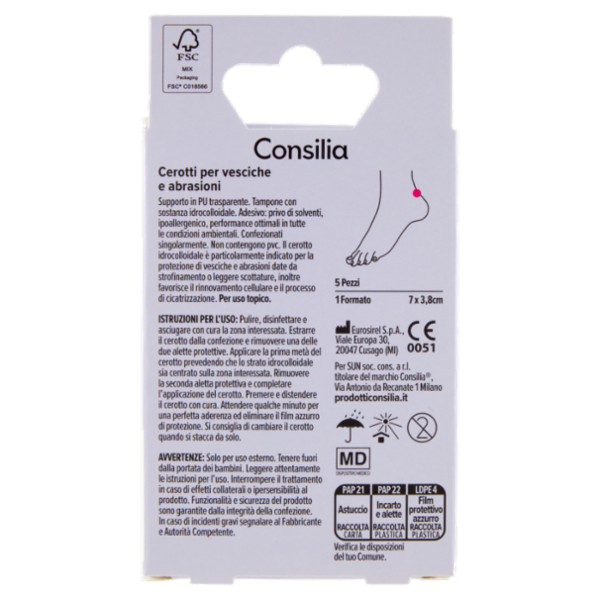 Consilia Saper Scegliere Cerotti per Vesciche e Abrasioni 1 Formato 5 pz