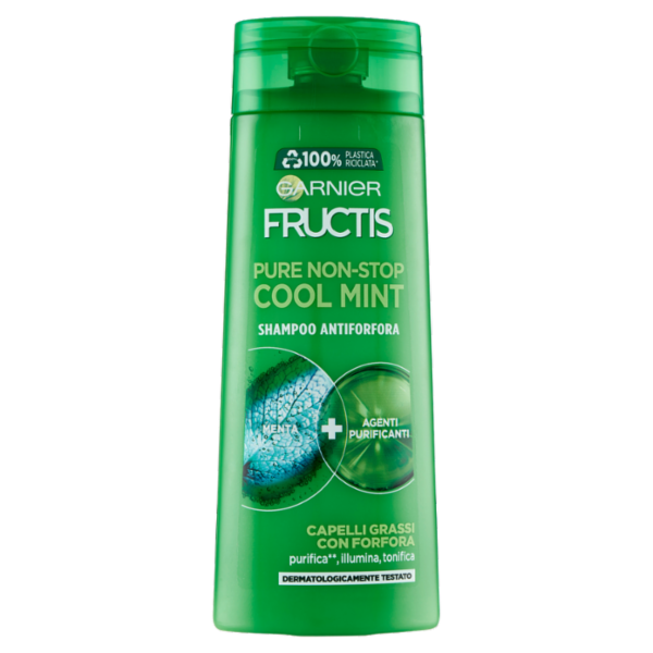 Garnier Shampoo Fructis Antiforfora Menthol Fresh, Antiforfora e Antibatterico, 250 ml