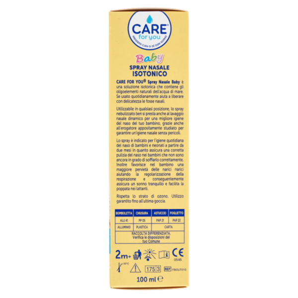 Care for you Baby Spray Nasale Isotonico 100 ml