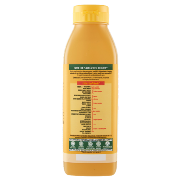 Garnier Fructis Hair Food, Shampoo nutriente alla banana per capelli secchi, 350 ml