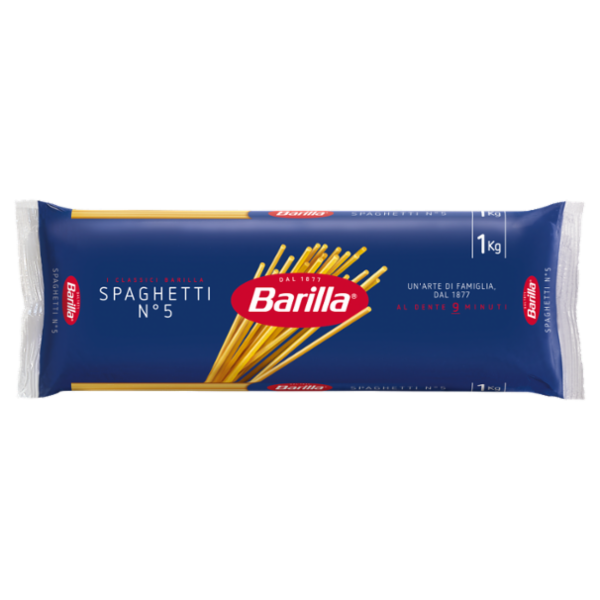 Barilla Pasta Spaghetti n.5 100% Grano Italiano CELLO 1Kg