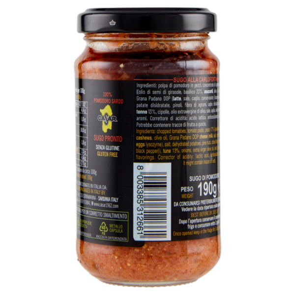 Casar il Sugo Sardo Sugo alla Carlofortina Tonno e Pesto 190 g