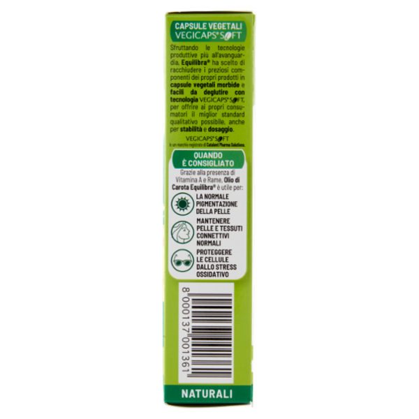 equilibra Olio di Carota Pigmentazione della Pelle 32 Capsule Vegetali 38,5 g