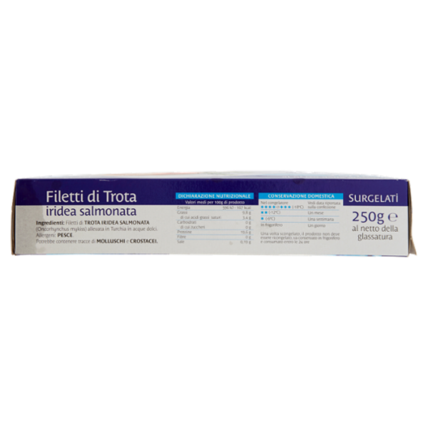 Oggi Pesce Filetti di Trota iridea salmonata Surgelati 250 g