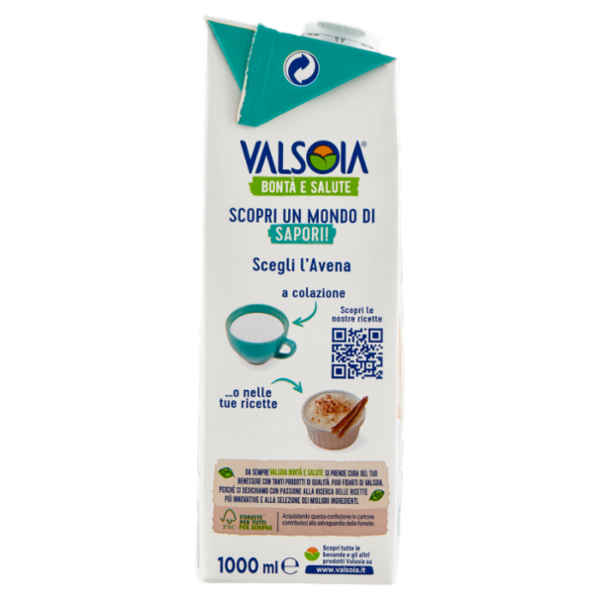 Valsoia Bontà e Salute Bevanda avena zero zuccheri 1000 ml