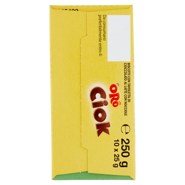 Oro Ciok biscotto con Tavoletta di Cioccolato alla nocciola - 10 x 25 g