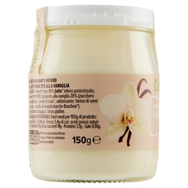 Consilia Yogurt Intero Vaniglia Biologico 150 g