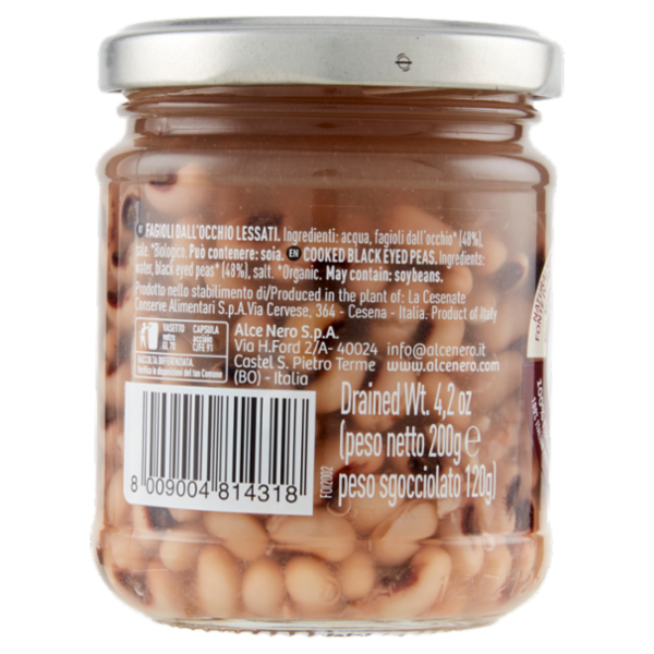 alce nero Fagioli dall'Occhio 200 g