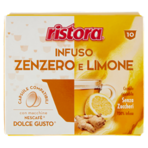 Ristora Infuso Zenzero e Limone Capsule Compatibili Con Macchine Nescafè Dolce Gusto 10 x 2,5 g